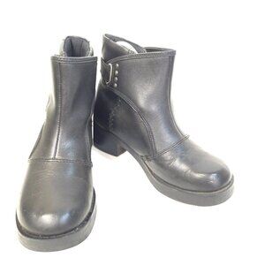 Harley-Davidson Black Leather Ankle Boots Women’s Size 5 Motorcycle Riding Booti